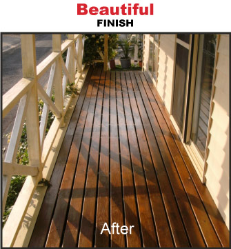 Sealer produce beautiful finish on timber deck