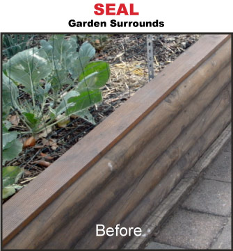 Timber garden retainer requires sealing